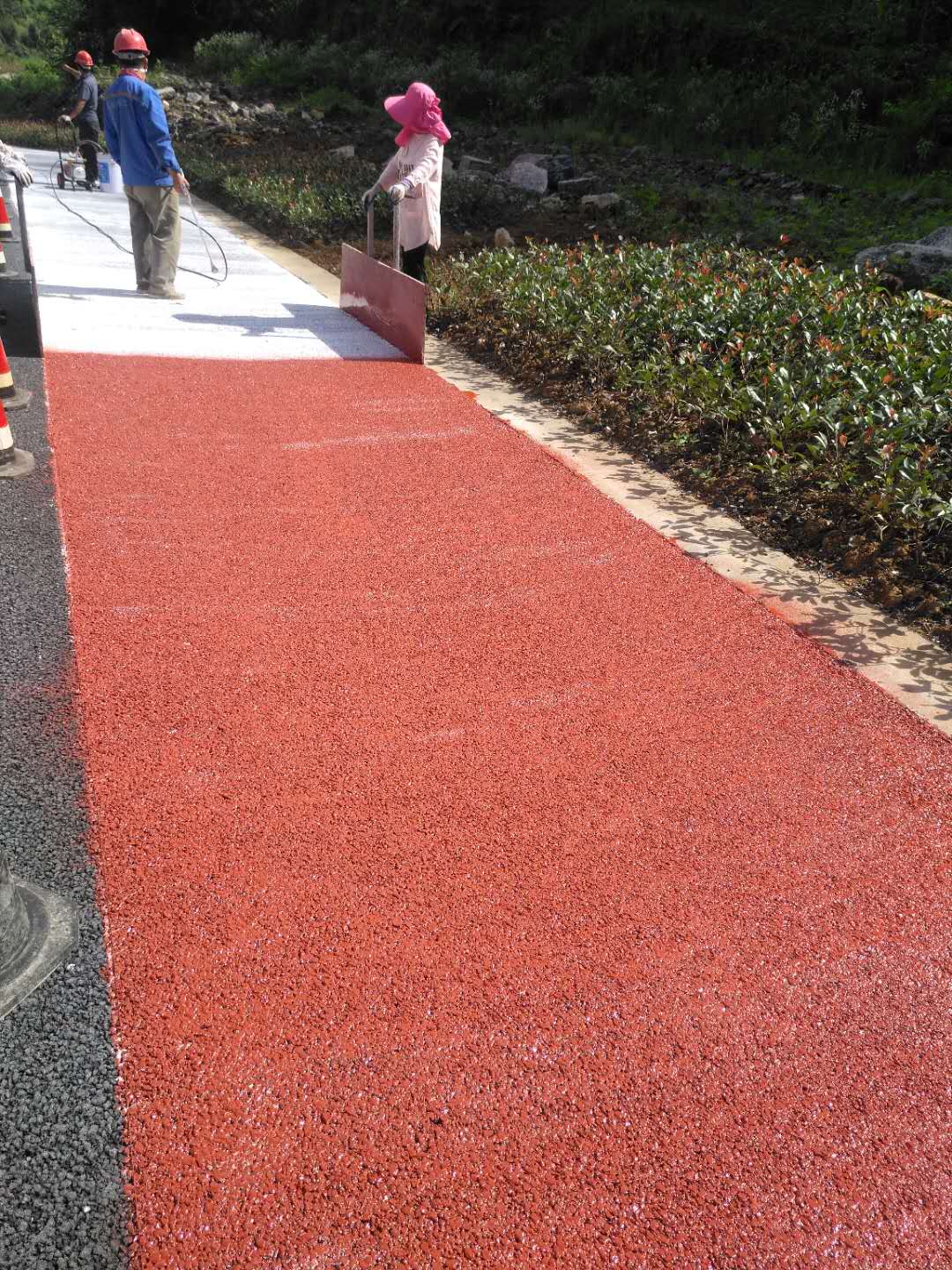 宝鸡路面改色喷涂施工
